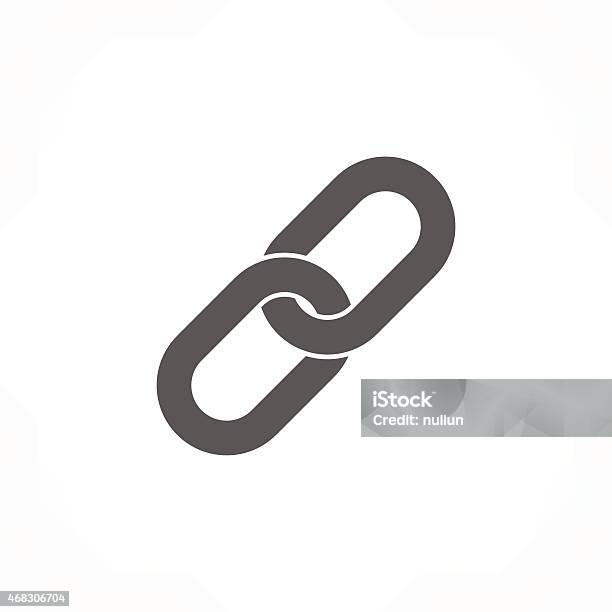 Two Chains On A Link In Gray Over White Stock Illustration - Download Image Now - Chain - Object, Icon Symbol, Link - Chain Part