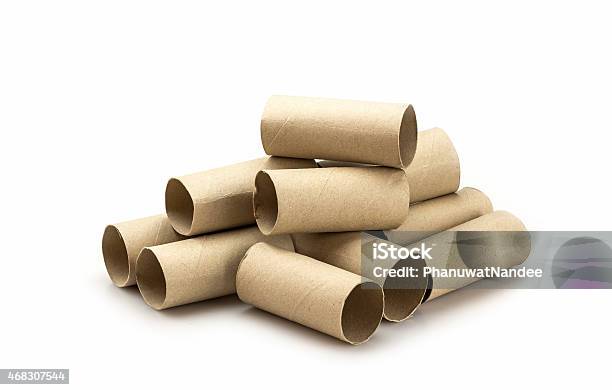 Stack Of Paper Tube Stock Photo - Download Image Now - Large, Toilet Paper, 2015