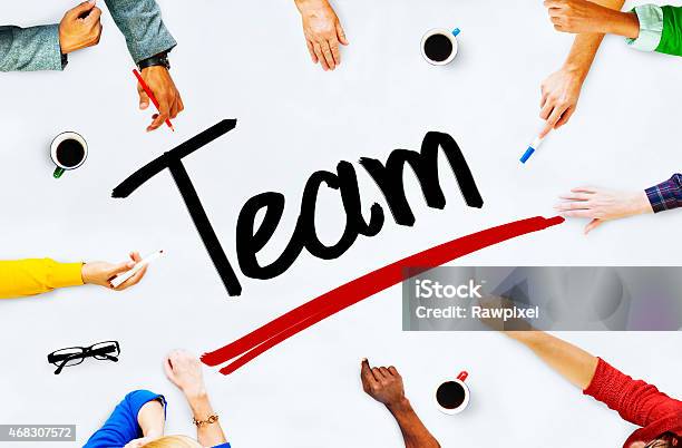 Multiethnic Group Of People And Team Concepts Stock Photo - Download Image Now - 2015, Adult, Brainstorming