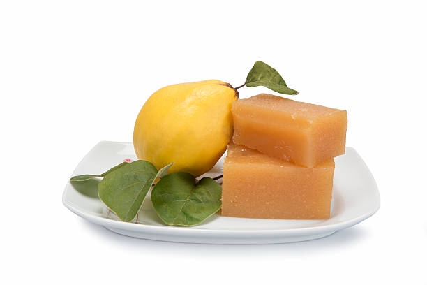 Quince cheese Still life with quinces and homemade quince cheese cydonia stock pictures, royalty-free photos & images