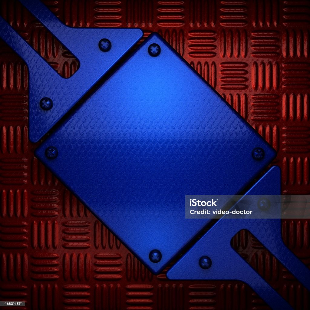 red and blue metal background 2015 Stock Photo