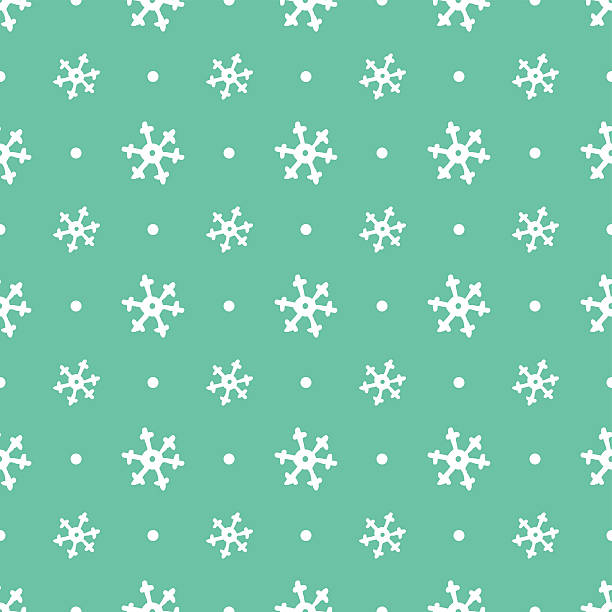 flying snowflakes pattern vector art illustration