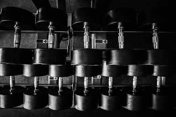 istock many weights in gym monochrome 468318826