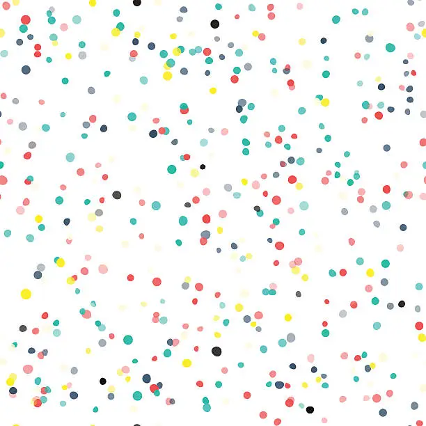 Vector illustration of Colorful confetti circles on a white background