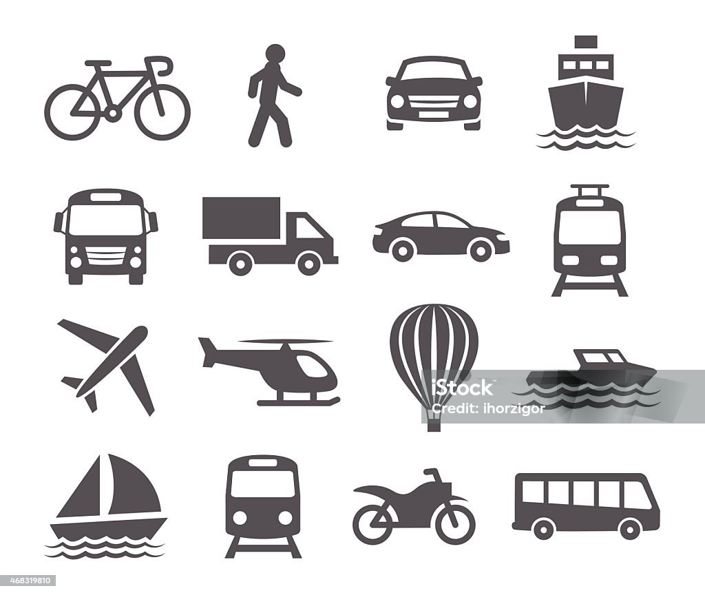 Transport icons Icon Symbol stock vector