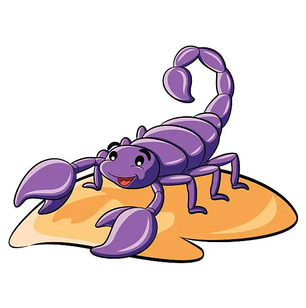 Vector illustration of Scorpion Cartoon
