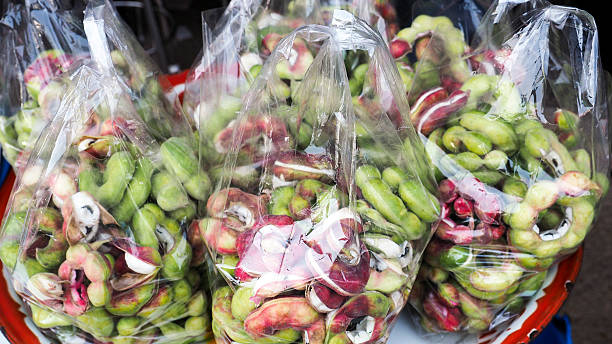 Selling peanut market in Thailand stock photo