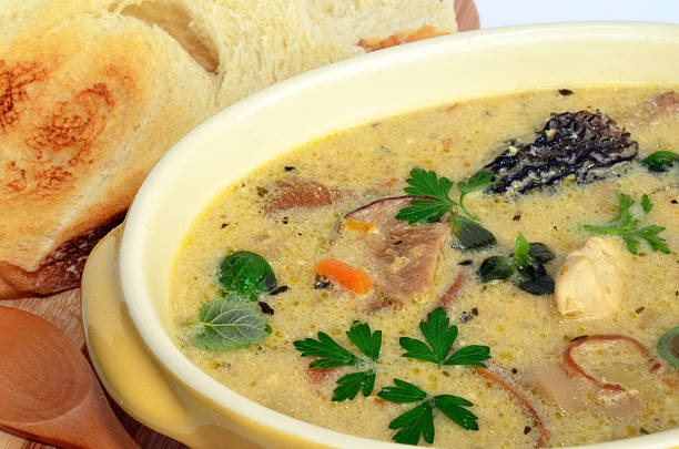 istock Wild mushrooms cream soup 468326202