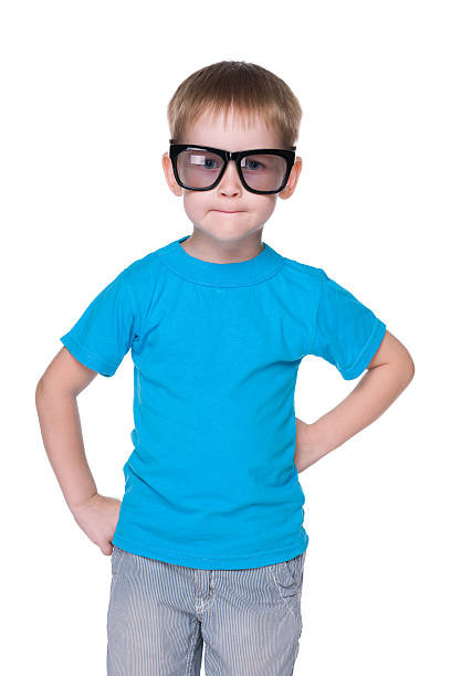 istock Clever little boy in glasses 468327622