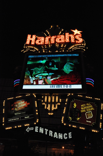 Las Vegas, NV, USA - December 2, 2012: Harrah's Hotel and Casino in Las Vegas, Nevada.  The hotel has 2,677 rooms and opened in 1973 as the Holiday Casino.