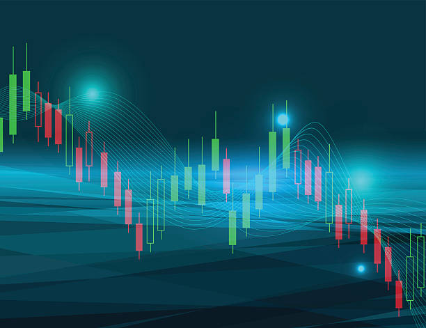 istock Bollinger bands in green and red on a stock market chart 468328352