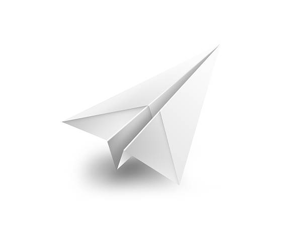 istock isolated paper airplane flying - 3d shape render illustration 468328866