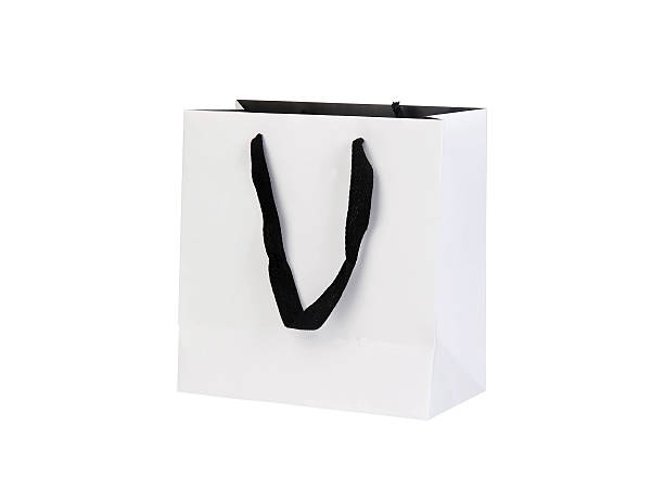 istock White beamless paper-bag with cords 468328876