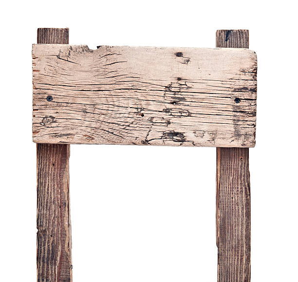 istock Wooden sign isolated on white. 468333929