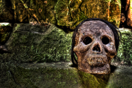 spooky temple skull artifact