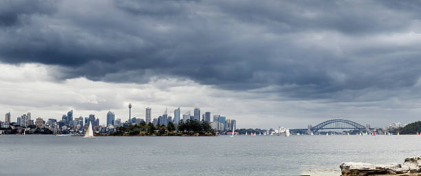 istock Sydney harbor and downtown buildings 468336172