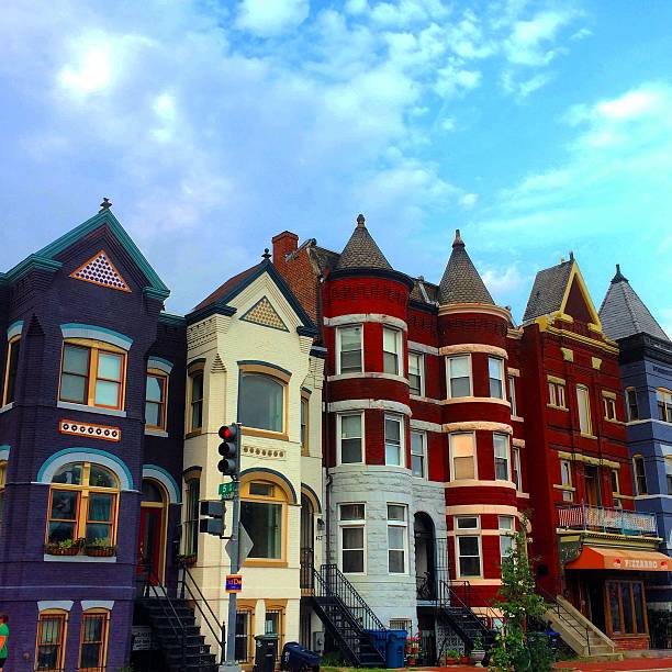 istock Neighborhood colorful buildings 468336468