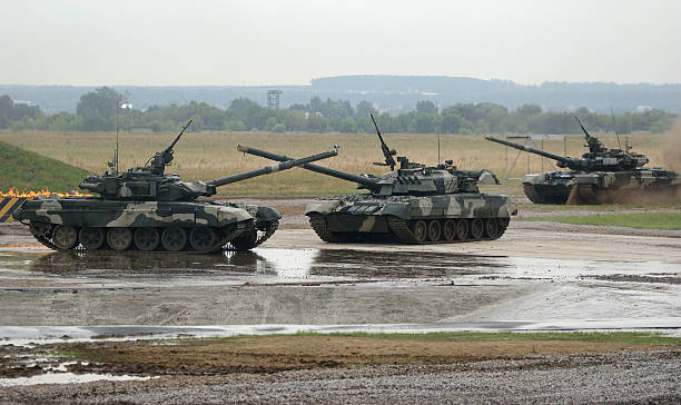 istock T-90 is a Russian main battle tank (MBT) 468338373