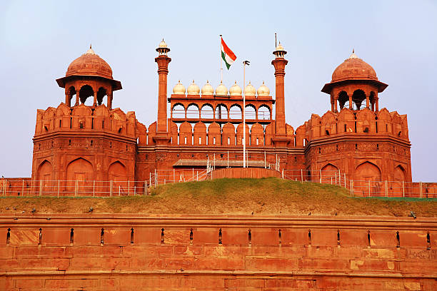 istock Majestic facade of Red Fort 468338455