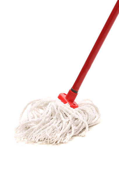 istock Closeup of red mop for cleaning. 468338643