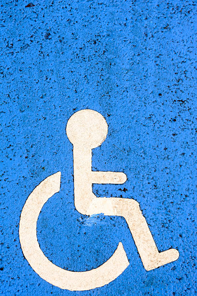 istock Parking space reserved for handicapped 468338673