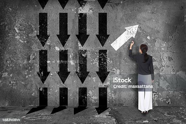 Difference Thinking Concept Stock Photo - Download Image Now - Concepts, Turning, Achievement