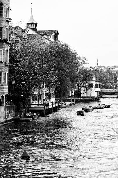 istock Zurich, Switzerland: River shore in the old city center 468341555