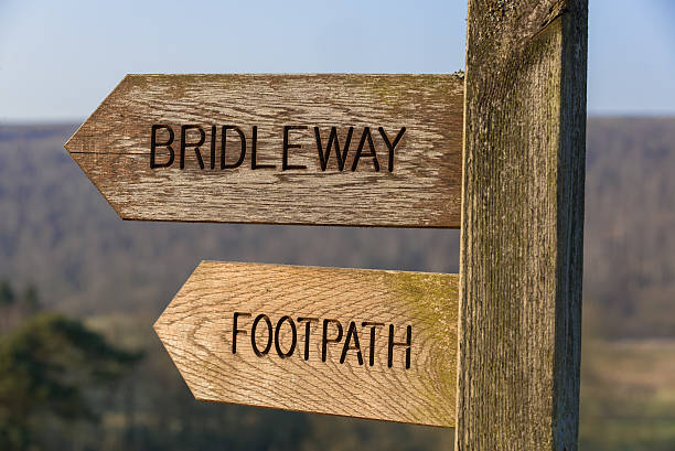 istock Footpath and Bridleway signage 468342310