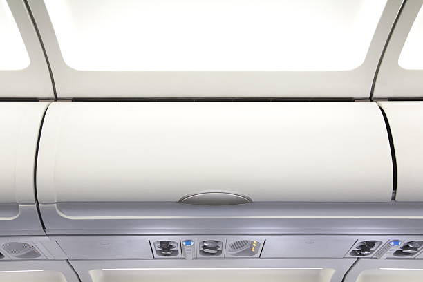 istock Overhead locker on civil aircraft 468343088