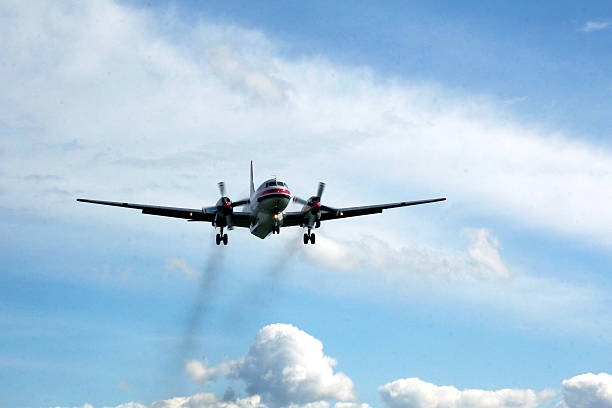 istock Turboprop Airplane Taking Off 468345460