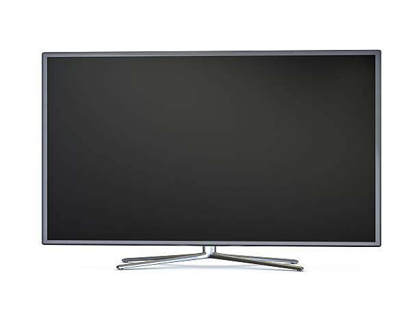 Smart tv widescreen led tv (XXXL) Flatscreen television monitor Monitor, Display isolated on white background. 3D render large screen stock pictures, royalty-free photos & images