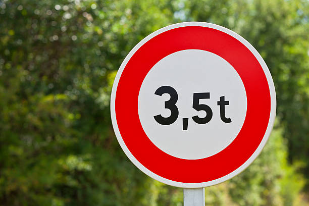 istock Traffic sign of 3,5 tons weigh restriction 468345814
