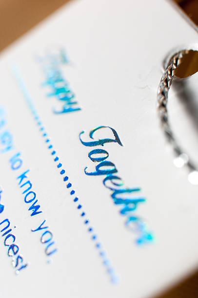 istock Happy Together card with hologram foil text 468348268