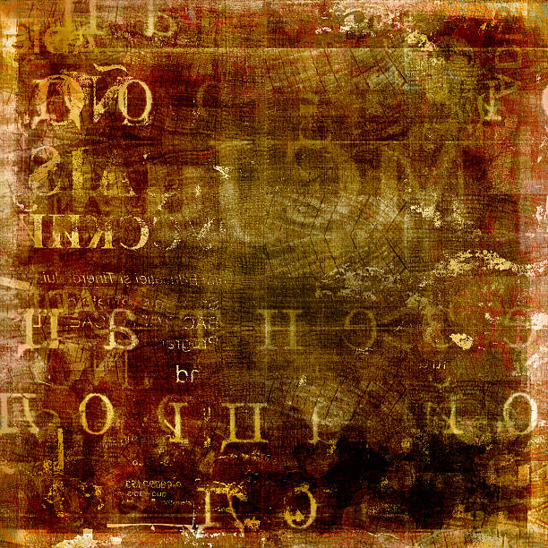 istock Abstract brown background with gold letters 468348416