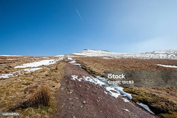 Brecon Beacons Highest Point At Penyfan Stock Photo - Download Image Now - 2015, Blue, Brecon Beacons