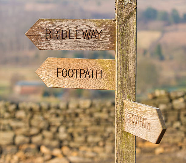 istock Footpath and Bridleway signage 468349814