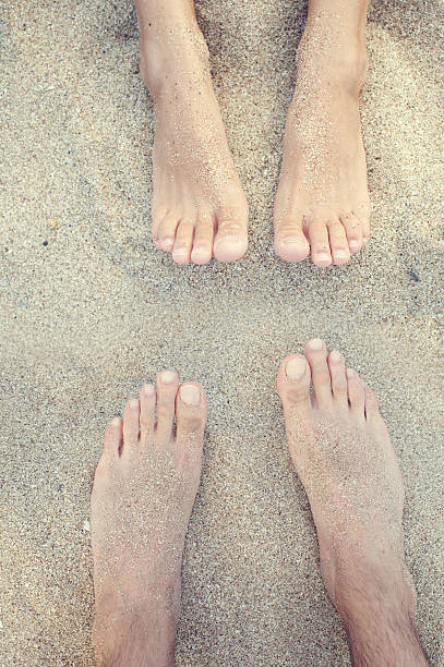 istock Barefoot legs at the beach 468350174