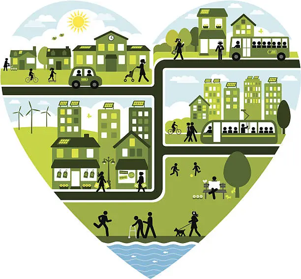 Vector illustration of Sustainable City