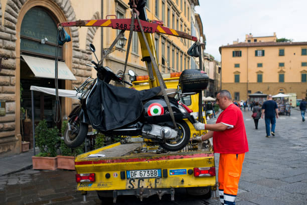 Parking, Italy stock photo