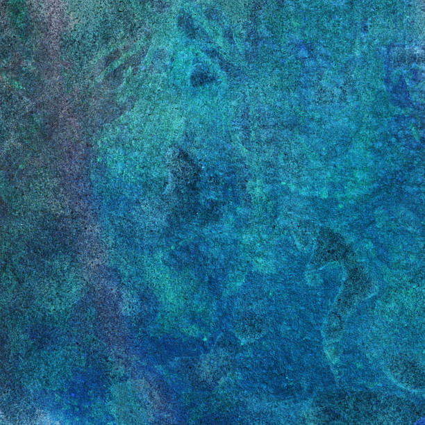 istock Dark turquoise textured painting on paper 468352526
