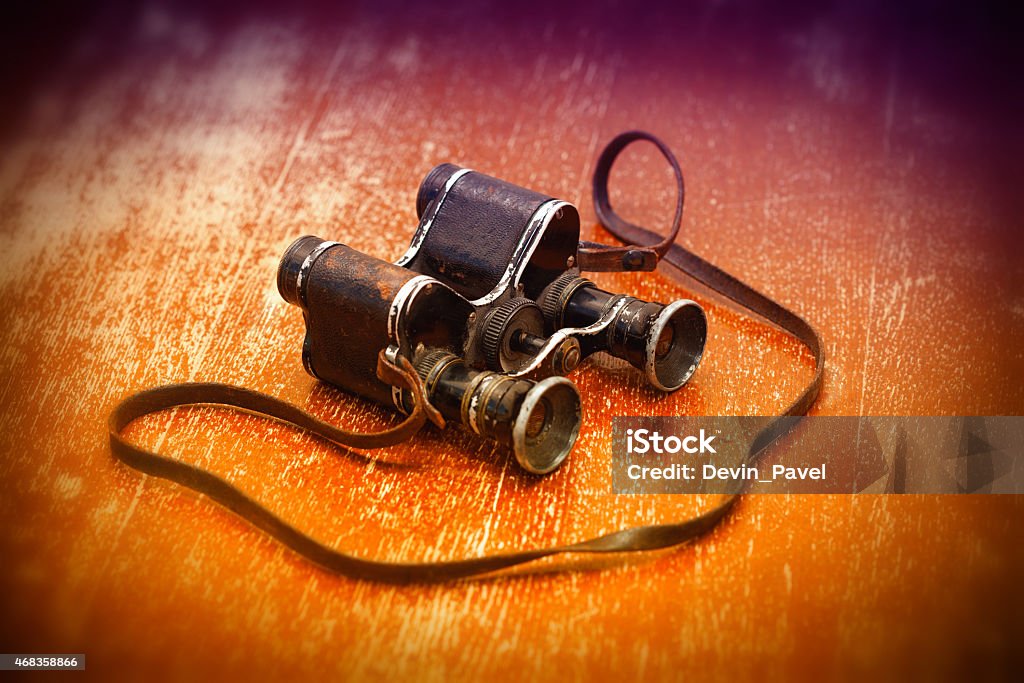 Military binoculars WWII Military binoculars WWII. Victory Day on May 9. anniversary of the victory 70 years 1941 Stock Photo