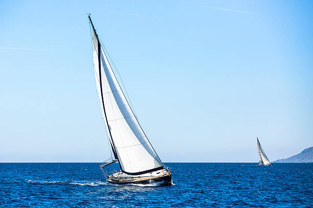 istock Sailing boat in the sea. Luxury Yachts. 468358928