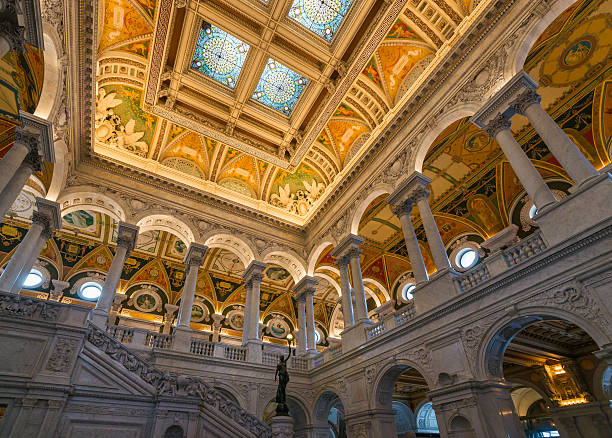 Great Hall Library of Congress, Washington, D.C. USA The Great Hall Library of Congress, Washington, D.C. USA. library of congress stock pictures, royalty-free photos & images