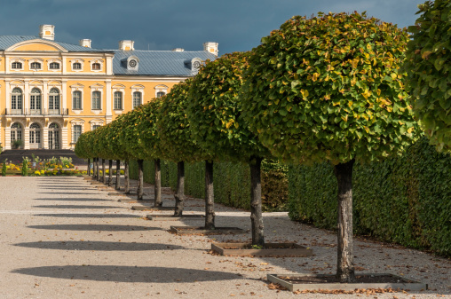 View on Rundale Palace and botanic park, Latvia