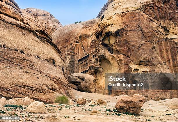 Unique Ancient City Of Petra In Jordan Stock Photo - Download Image Now - Ancient, Ancient Civilization, Archaeology