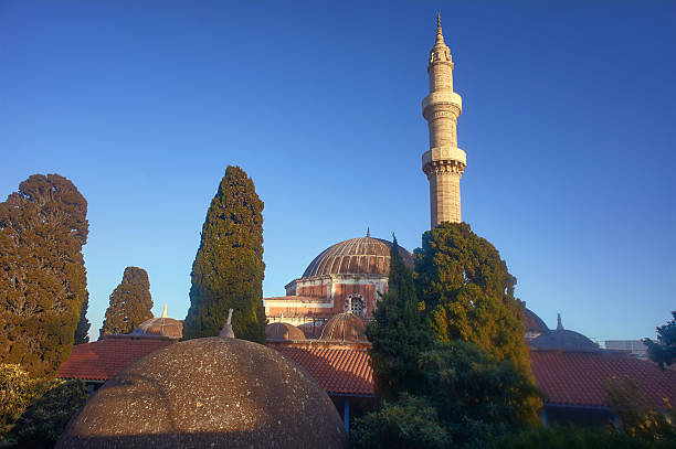 Minaret of the Mosque of Suleiman in Rhodes, Greece