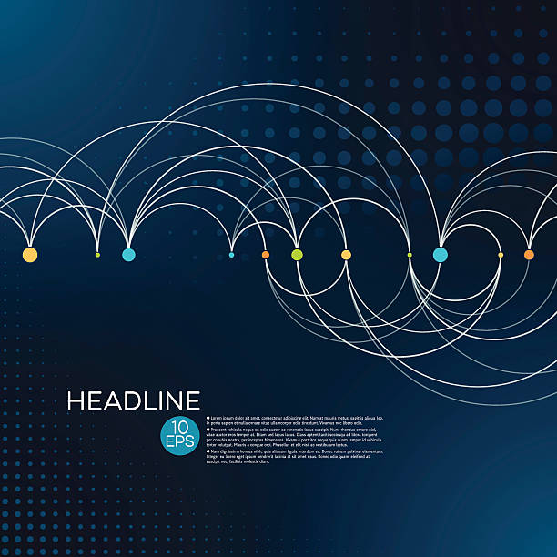 ilustraciones, imágenes clip art, dibujos animados e iconos de stock de fondo abstracto de conexión - nodo datos