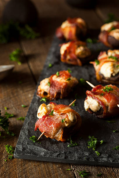 istock Homemade Bacon Wrapped Mushrooms 468363596