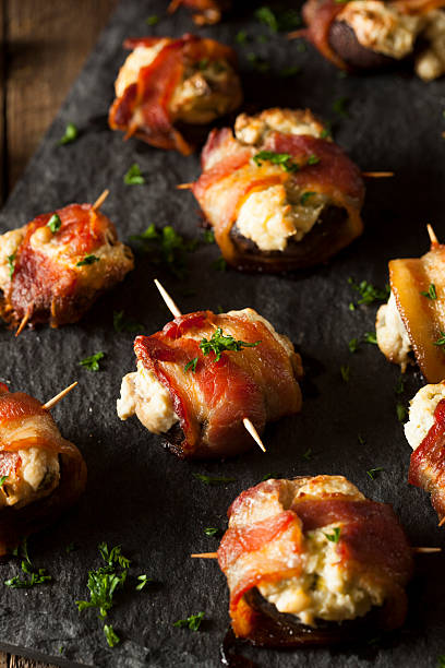 istock Homemade Bacon Wrapped Mushrooms 468363600