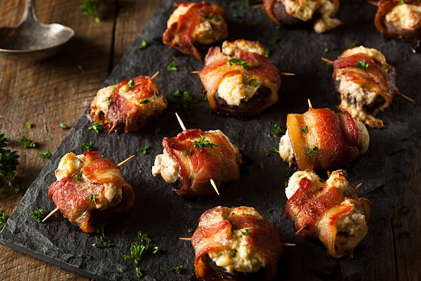 istock Homemade Bacon Wrapped Mushrooms 468363610